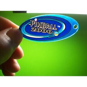 Pinball 2000 Game Machine Plastic Keychain Original Promo Space Age